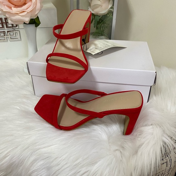 The Drop Women's Avery Square Toe Two Strap High Heeled Sandal SIZE 7.5 - Picture 11 of 11